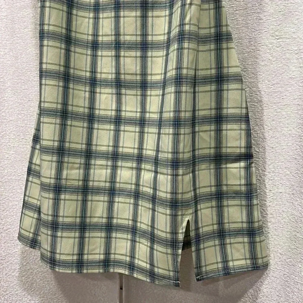 Red Berry Plaid Green Straight Dress